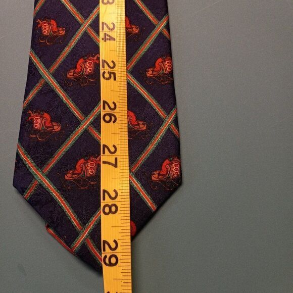 Robert Talbott Silk Christmas Sleigh Tie - Picture 2 of 7